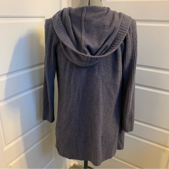 Barefoot Dreams CozyChic Lite Relaxed Hooded Cardi with Pockets, XS - Picture 4 of 6